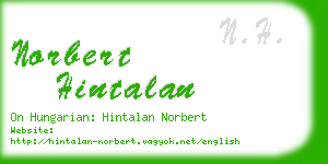 norbert hintalan business card